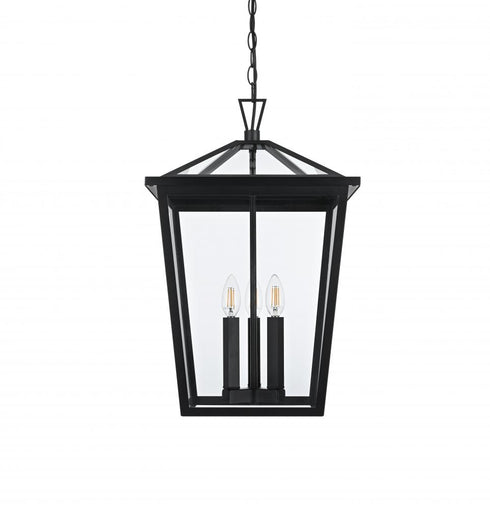 Elegant Lighting Oxford 7 inch Outdoor Pendant in Black Model: OD334H22BK