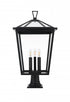 Elegant Lighting Oxford 7 inch Outdoor Pendant in Black Model: OD334P28BK