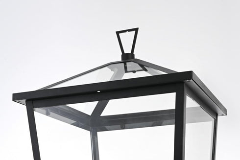 Elegant Lighting Oxford 7 inch Outdoor Pendant in Black Model: OD334P28BK