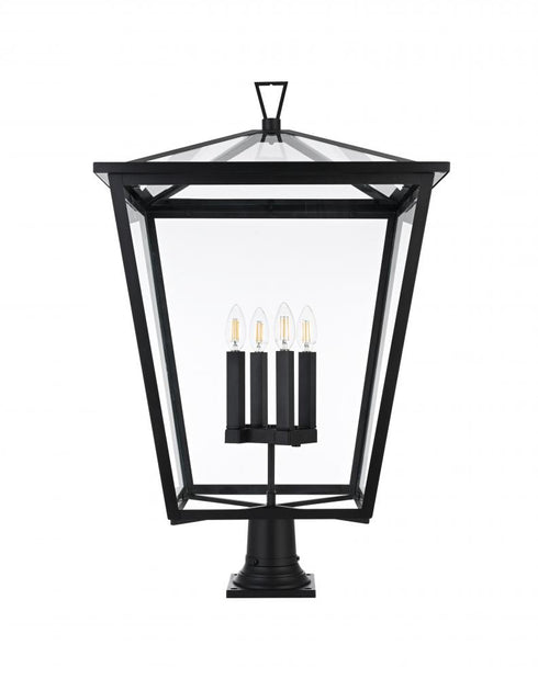 Elegant Lighting Oxford 7 inch Outdoor Pendant in Black Model: OD334P33BK