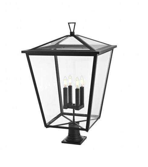 Elegant Lighting Oxford 7 inch Outdoor Pendant in Black Model: OD334P33BK