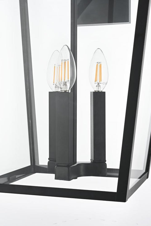 Elegant Lighting Oxford 7 inch Outdoor Pendant in Black Model: OD334W23BK