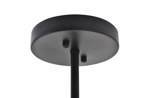 Elegant Lighting Paragon 6 light Matte Black and Brass Pendant in Matte Black and Brass and Clear Finish Model: LD5053D32BRB