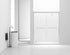 Elegant Lighting Parker Semi Frameless Shower Door 60 X 72 Inch in Brushed Nickel Model: SD208-6072BNK