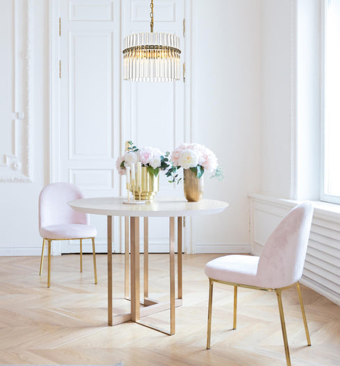 Elegant Lighting Paulina 3 Light Pendant D16 Inch x H16 Inch L3 in Satin Gold Model: LD925D16SG