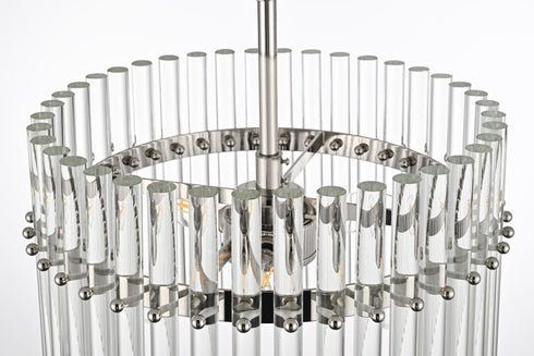 Elegant Lighting Paulina 3 Light Pendant D16 Inch x H16 Inch L3 Polished nickel Model: LD925D16PN