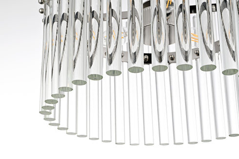 Elegant Lighting Paulina 3 Light Pendant D16 Inch x H16 Inch L3 Polished nickel Model: LD925D16PN