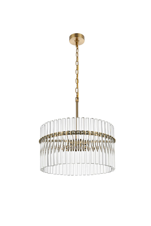Elegant Lighting Paulina 4 Light Pendant D20 Inch x H20 Inch L4 in Satin Gold Model: LD925D20SG