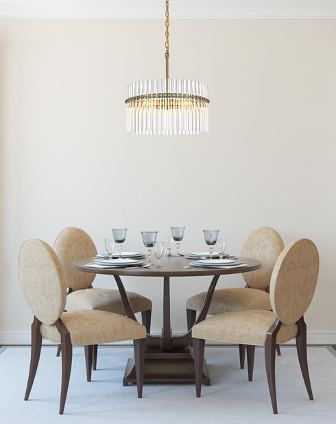 Elegant Lighting Paulina 4 Light Pendant D20 Inch x H20 Inch L4 in Satin Gold Model: LD925D20SG