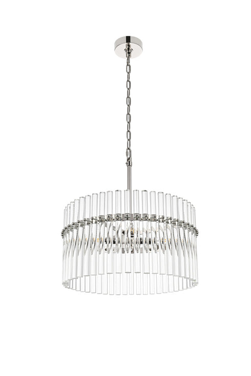 Elegant Lighting Paulina 4 Light Pendant D20 Inch x H20 Inch L4 Polished nickel Model: LD925D20PN