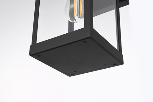Elegant Lighting Peter 1 Light Wall Sconce W5.9 Inch E8.5 Inch H14.1 Inch in Black Model: OD413W14BK