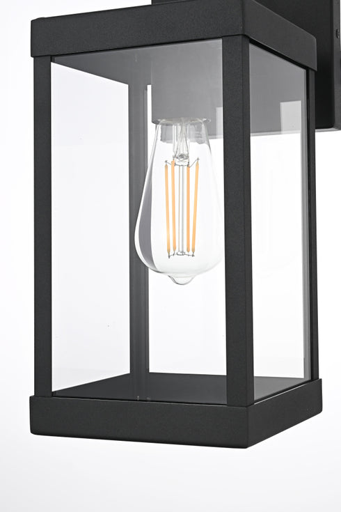 Elegant Lighting Peter 1 Light Wall Sconce W5.9 Inch E8.5 Inch H14.1 Inch in Black Model: OD413W14BK