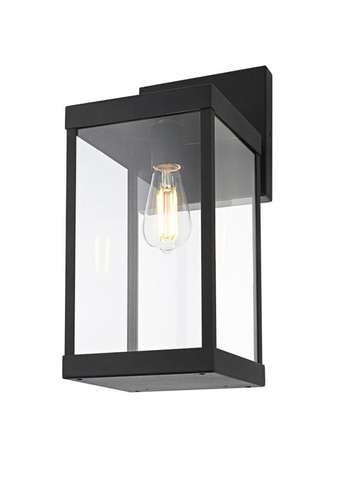 Elegant Lighting Peter 1 Light Wall Sconce W7.4 Inch E9.4 Inch H17.9 Inch in Black Model: OD413W18BK