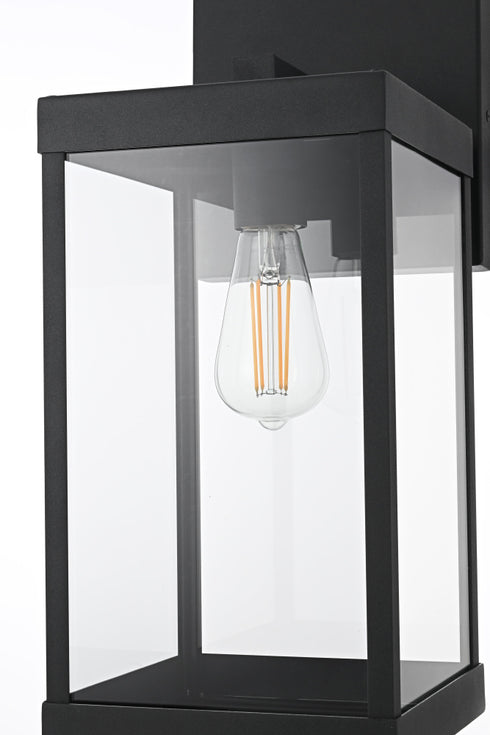 Elegant Lighting Peter 1 Light Wall Sconce W7.4 Inch E9.4 Inch H17.9 Inch in Black Model: OD413W18BK