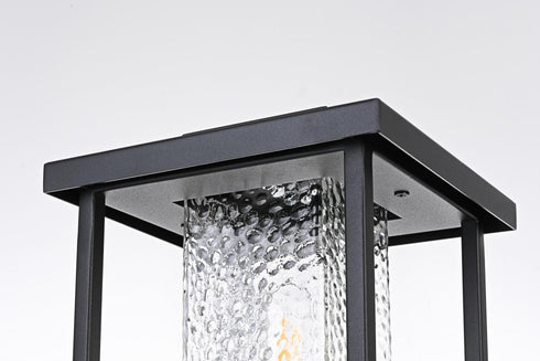 Elegant Lighting Philip 7 inch Outdoor Pendant in Black Model: OD307P17BK