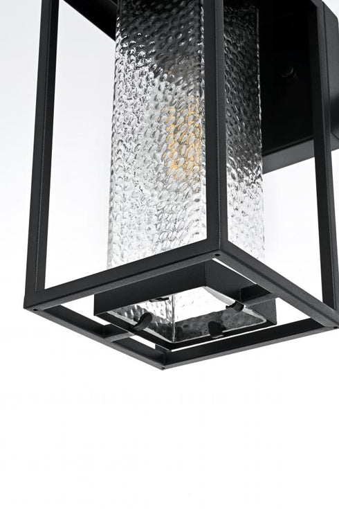Elegant Lighting Philip 7 inch Outdoor Pendant in Black Model: OD307W12BK