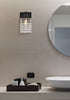 Elegant Lighting Phineas 1 light bath sconce in black with clear crystals in Black and Clear Finish Model: LD7006BK