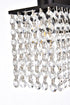 Elegant Lighting Phineas 1 light bath sconce in black with clear crystals in Black and Clear Finish Model: LD7006BK