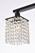 Elegant Lighting Phineas 2 lights bath sconce in black with clear crystals in Black and Clear Finish Model: LD7008BK