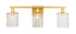 Elegant Lighting Phineas 3 light in Brass and Clear Crystals wall sconce Model: LD7010BR
