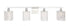 Elegant Lighting Phineas 4 light in Brass and Clear Crystals wall sconce Model: LD7012BR