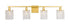 Elegant Lighting Phineas 4 light in Brass and Clear Crystals wall sconce Model: LD7012BR