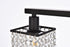Elegant Lighting Phineas 4 lights bath sconce in black with clear crystals in Black and Clear Finish Model: LD7012BK