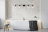 Elegant Lighting Phineas 5 lights bath sconce in black with clear crystals in Black and Clear Finish Model: LD7014BK