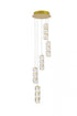 Elegant Lighting Polaris LED light gold Pendant Clear Royal Cut Crystal Model: 3500D5G