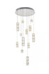 Elegant Lighting Polaris LED light in Chrome Pendant Clear Crystal Model: 3500D24C