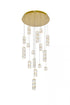 Elegant Lighting Polaris LED light in Chrome Pendant Clear Crystal Model: 3500D28C