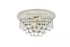 Elegant Lighting Primo 2 light in Chrome Wall Sconce Clear Royal Cut Crystal Model: V1800W12C/RC