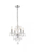Elegant Lighting Princeton 4 light in Chrome Pendant Clear Royal Cut Crystal Model: V7834D17C/RC