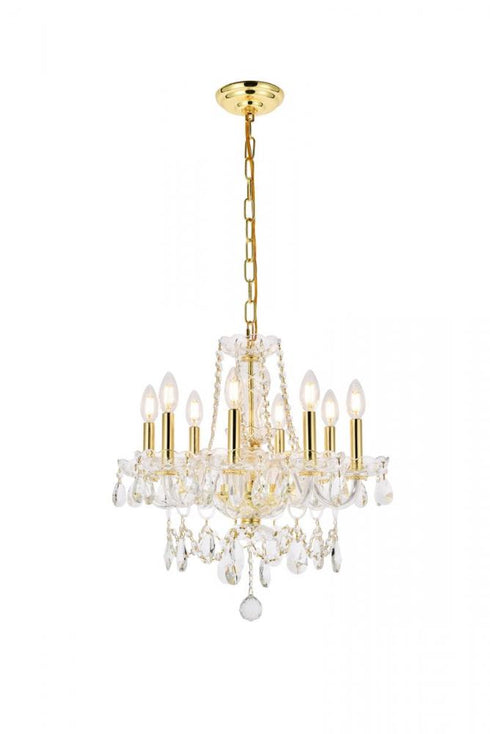 Elegant Lighting Princeton 8 light in Chrome Chandelier Clear Royal Cut Crystal Model: V7838D20C/RC