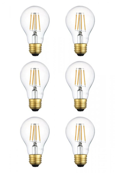 Elegant Lighting Raedyn LED 3000K nostalgic filament 6 watts 600 lumens A19 light bulb Model: A19LED103-6PK