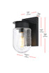Elegant Lighting Rafael 1 Light Wall Sconce W4.7 Inch E6.2 Inch H8.1 Inch in Black Model: OD414W8BK