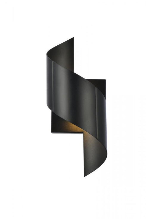 Elegant Lighting Raine Integrated LED wall sconce in black Model: LDOD4034BK