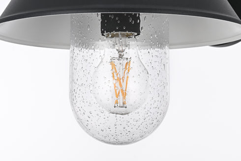Elegant Lighting Rayan 1 Light Wall Sconce W10.2 Inch E14.8 Inch H12.7 Inch in Black Model: OD415W15BK