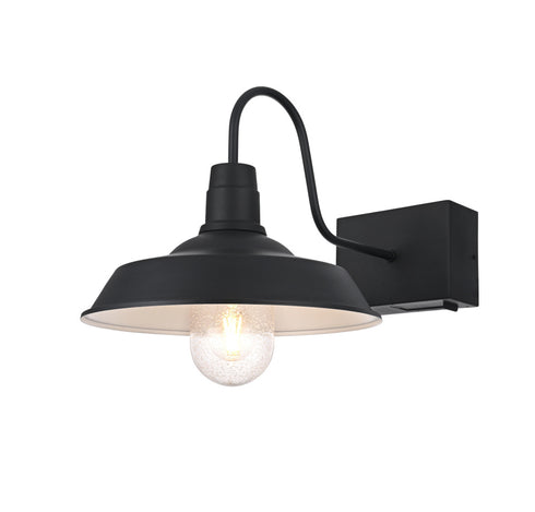 Elegant Lighting Rayan 1 Light Wall Sconce with Outlet W14.0 Inch E22.9 Inch H15.2 Inch in Black Model: OD415W23BK