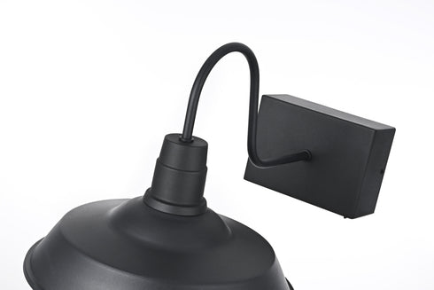 Elegant Lighting Rayan 1 Light Wall Sconce with Outlet W14.0 Inch E22.9 Inch H15.2 Inch in Black Model: OD415W23BK