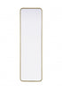 Elegant Lighting Remy Contour Metal Rectangle Mirror 18x60 Inch in Black Model: MR8A1860BLK