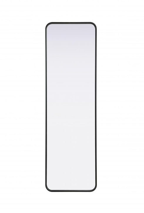 Elegant Lighting Remy Contour Metal Rectangle Mirror 18x60 Inch in Black Model: MR8A1860BLK
