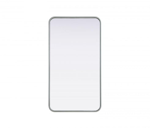 Elegant Lighting Remy Contour Metal Rectangle Mirror 20x36 Inch in Black Model: MR8A2036BLK