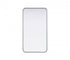 Elegant Lighting Remy Contour Metal Rectangle Mirror 20x36 Inch in Black Model: MR8A2036BLK