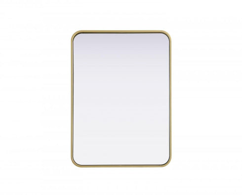 Elegant Lighting Remy Contour Metal Rectangle Mirror 22x30 Inch in Black Model: MR8A2230BLK
