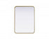 Elegant Lighting Remy Contour Metal Rectangle Mirror 22x30 Inch in Black Model: MR8A2230BLK