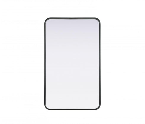 Elegant Lighting Remy Contour Metal Rectangle Mirror 22x36 Inch in Black Model: MR8A2236BLK