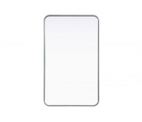 Elegant Lighting Remy Contour Metal Rectangle Mirror 22x36 Inch in Black Model: MR8A2236BLK