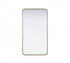 Elegant Lighting Remy Contour Metal Rectangle Mirror 22x40 Inch in Black Model: MR8A2240BLK