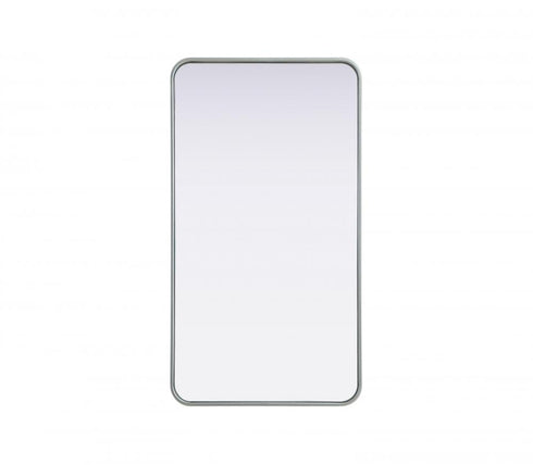 Elegant Lighting Remy Contour Metal Rectangle Mirror 22x40 Inch in Black Model: MR8A2240BLK